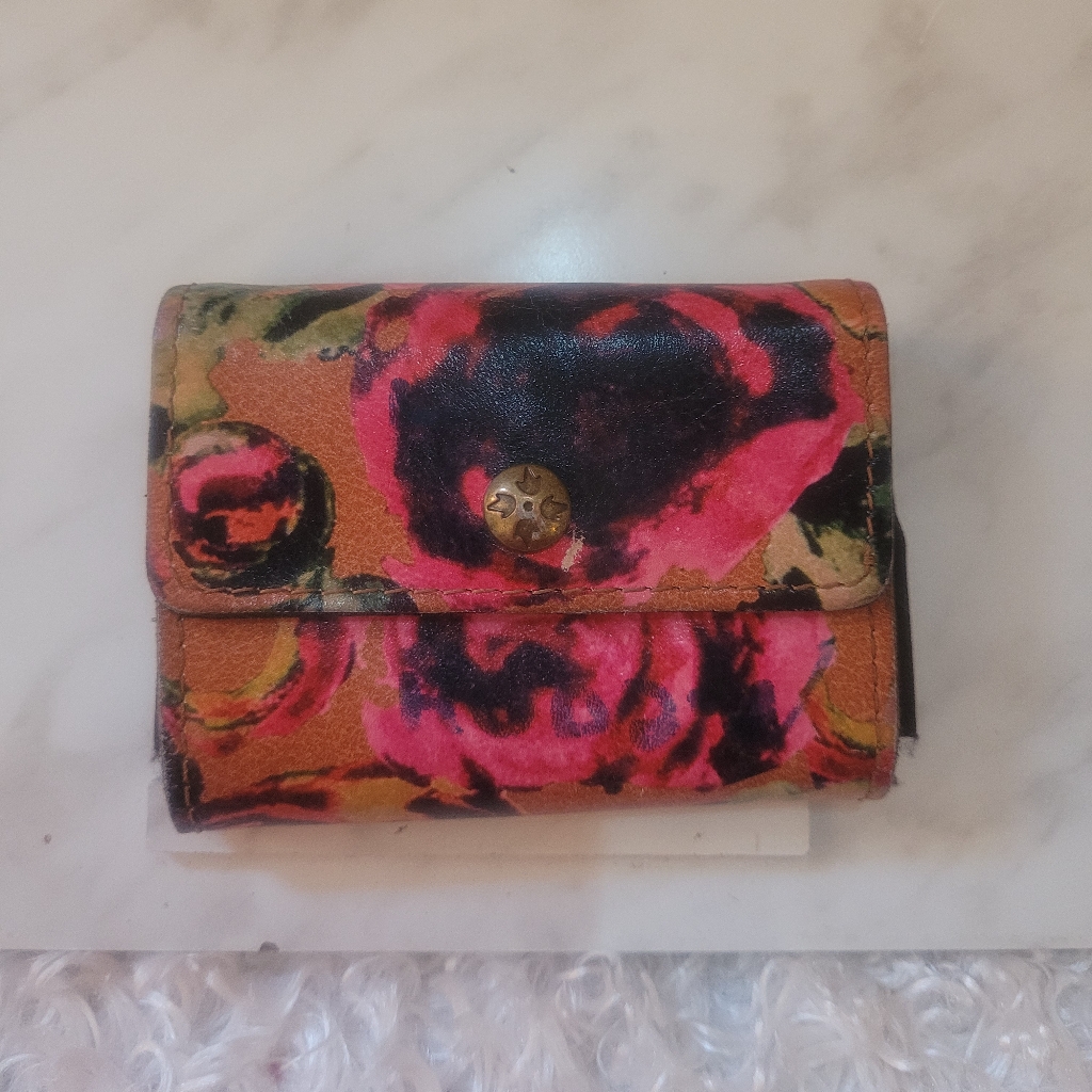 Vintage Leather Painted Card Holder